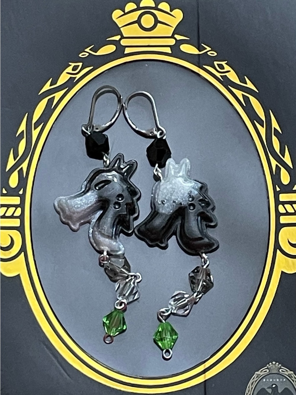 Twisted Wonderland Inspired Groovy Candy Earrings Malleus Draconia (Nightmare)